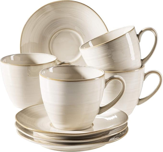 MÄSER Nottingham Ceramic Coffee Mugs Set of 4