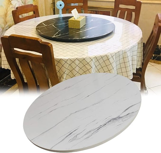 Ø50cm~100cm Lazy Susan Wooden Turntable For Round Dining Table Swivel Serving Plate - Wooden Round Rotating Serving Tray For Kitchen, Smooth Surface, Smooth Rotation, Easy Clean (Color : White-B, Si