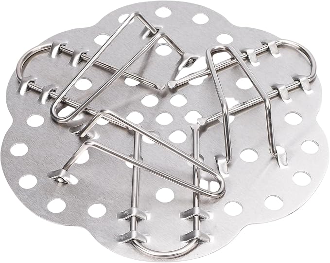 Generic Cooling Rack, Food Grade 304 Stainless Steel Steamer Rack with Non Slip U Shaped Legs, Expandable & Foldable for 7 to 10 Inch Pot, for Cooking, Cooling, Steaming & Baking