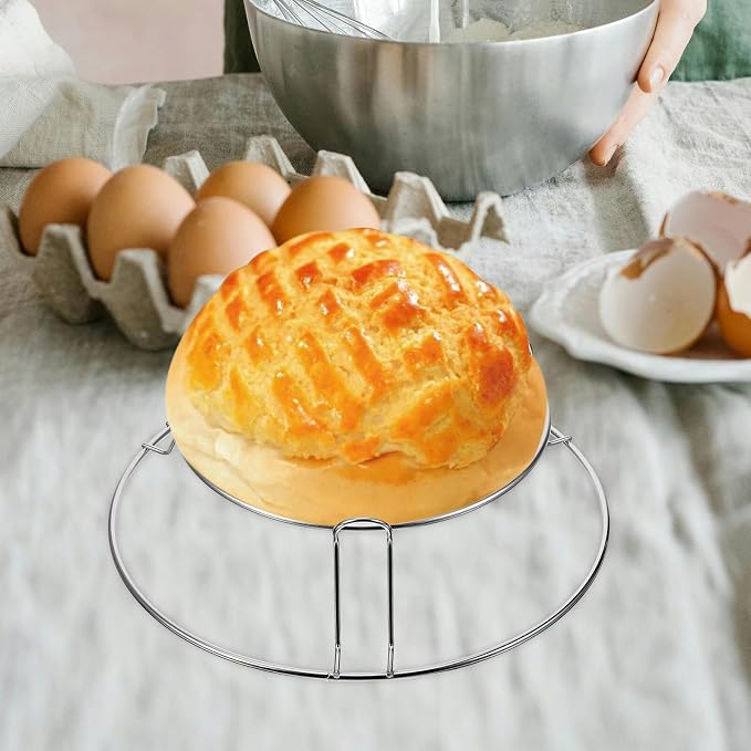 YARNOW Cake Cooling Rack 6/8 Inch Non-stick round Wire Baking Cooling Stand Stainless Steel Kitchen Baking Accessories and Dessert Drying