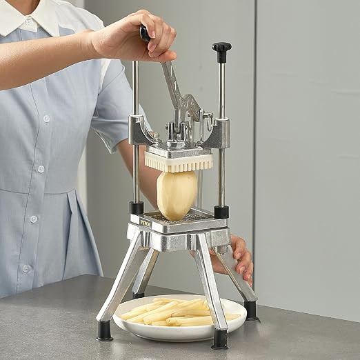 VEVOR Commercial Vegetable Fruit Chopper 1/4" Blade Heavy Duty Professional Food Dicer Kattex French Fry Cutter Onion Slicer Stainless Steel for Peppers Potato Mushroom