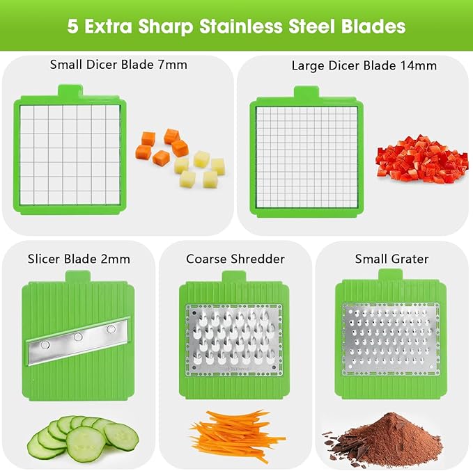 LHS Manual Food Processor Large Vegetable Chopper, 1003ML Pull String Chopper Garlic Mincer Onion Cutter for Veggies,Salad,Fruits, Nuts, BPA Free, WHITE