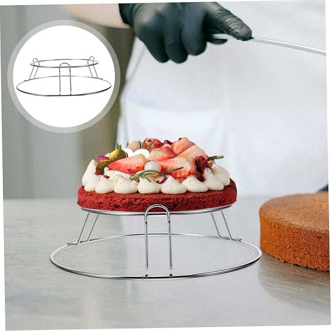 OUNONA Stainless Steel Cake Cooling Rack for Baking Bread Cooling Holder Stand Kitchen Baking Rack