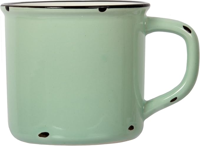 Luciano Housewares Beautiful Distressed Holiday Collection Enamel Coffee Mugs, 15.2 oz, Set of 4