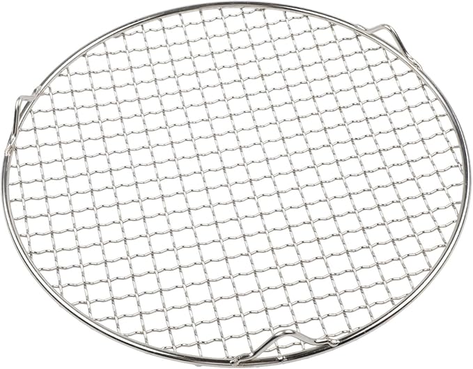Round Cooling Rack 201 Stainless Steel Wire Grid For Baking, Grilling, Steaming And Drying Food In Oven Or Kitchen, Silver, Multiple Sizes Available(27cm)