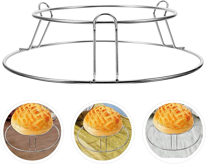PRETYZOOM Cake Cooling Rack 6/8 Inch Non-stick round Baking Cooling Rack Stainless Steel Oven Safe Kitchen Baking Tool