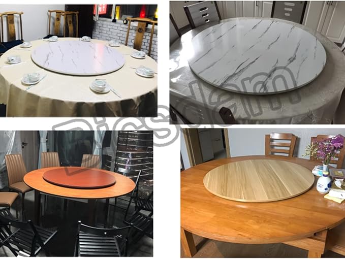 Rotating Round Lazy Susan Wooden Turntable, 32in 36in Dining Table Top Serving Plate, Wooden Swivel Serving Display, 360° Wood Serving Tray Smooth Rotation,Large Wooden Turntable Lazy
