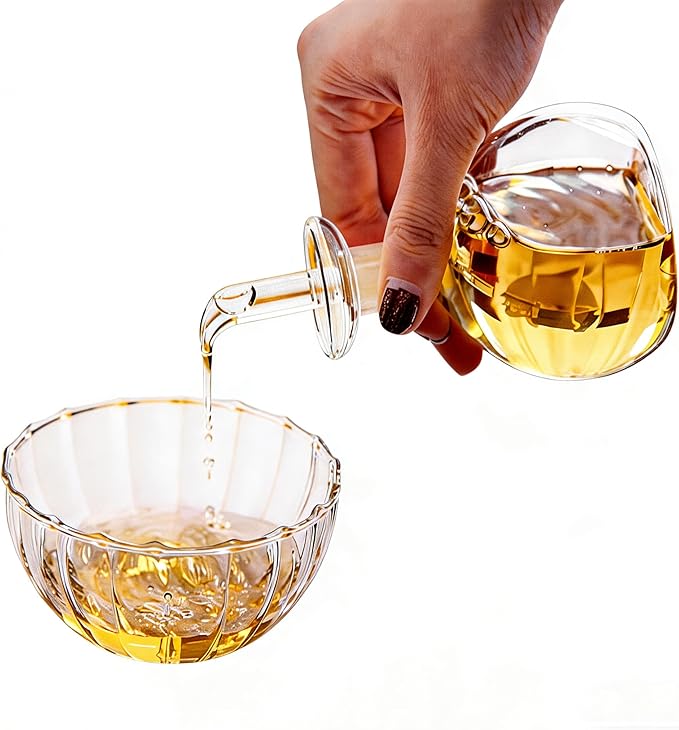 ELETON Cylindrical 16 oz Olive Oil Dispenser Bottle Glass with No Drip Spout -Olive Oil & Vinegar Dispenser Glass Cruet Decanter- Glassware Seal Handicraft Easy Clean Drip Free Bottles for Kitchen