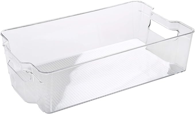 Kitchen Details 3 Piece Set Refrigerator Shelf, Kitchen Storage, Countertops, Cabinets, Pantry, Handles, in Clear Fridge Organizer, 14.6" x 8.3" x 3.9", 12.3" x 8.4" x 3.5", 12.3" x 6.1" x 3.5"