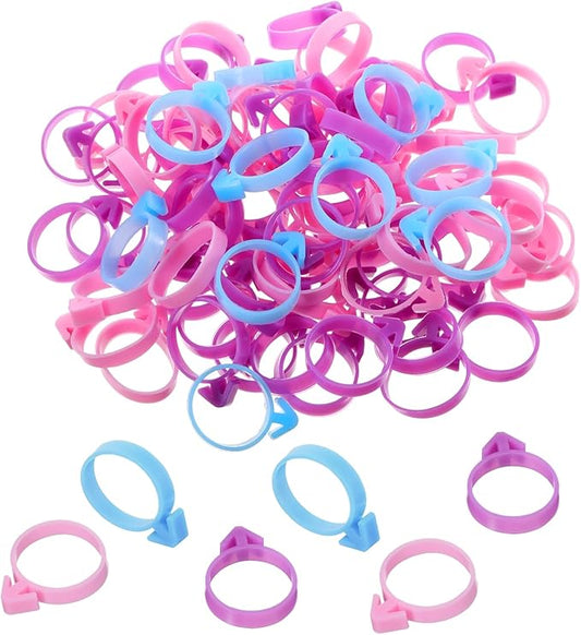 120 Pcs Icing Bag Ties Silicone Pastry Bag Ties Reusable Piping Bags Tie for Dessert & Candy Decorating & Pastry Bags Cupcakes Cookies Seal (Blue, Rosy, Purple)