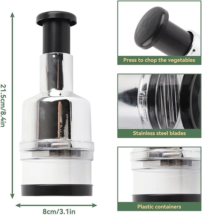 Chopper, Hand Food Chopper,Manual Hand Vegetable Dicer Onion Chopper Vegetable Slicer Garlic Mincer Handheld Food Chopper Versatile Food Dicer for Veggies