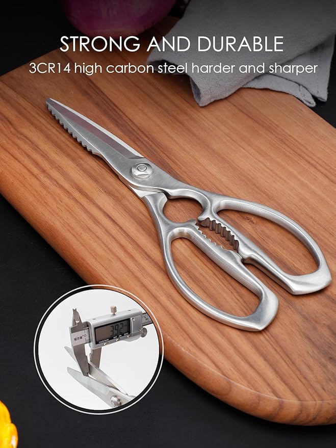 Kitchen Scissors, Forged Stainless Steel Heavy Duty Kitchen Shears, Dishwasher Safe Cooking Scissors for Meat, Poultry & Vegetables