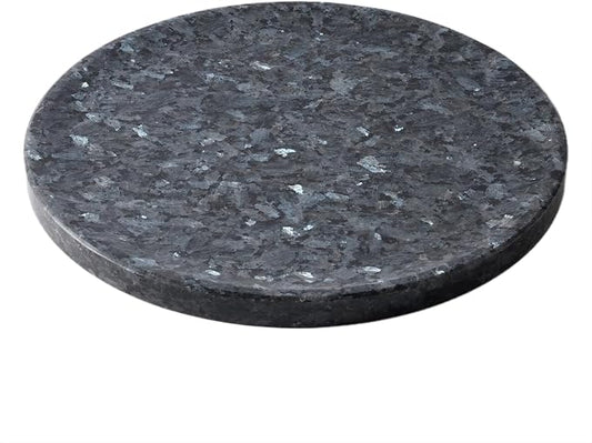 Marble Lazy Susan, 16 in Lazy Susan Turntable Organizer for Cabinet Pantry Kitchen Countertop Fridge Bathroom Makeup Vanity Countertop - Blue Fantasy