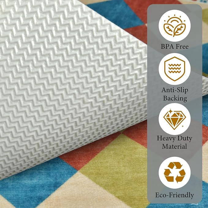 Vinyl Placemats Set of 4-12x17 Inch - Heat Resistant Washable Place Mats Waterproof Non-Slip Wipeable Table Mats for Dining Table Decor, Indoor/Outdoor Plastic Mat