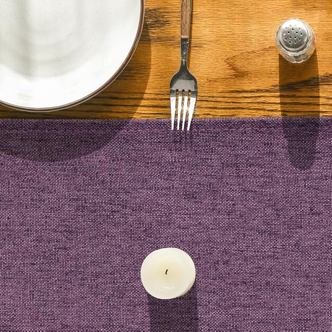 Artoid Mode Purple Table Runner, Seasonal Summer Washable Kitchen Dining Table Decoration for Home Party Decor 13x36 Inch