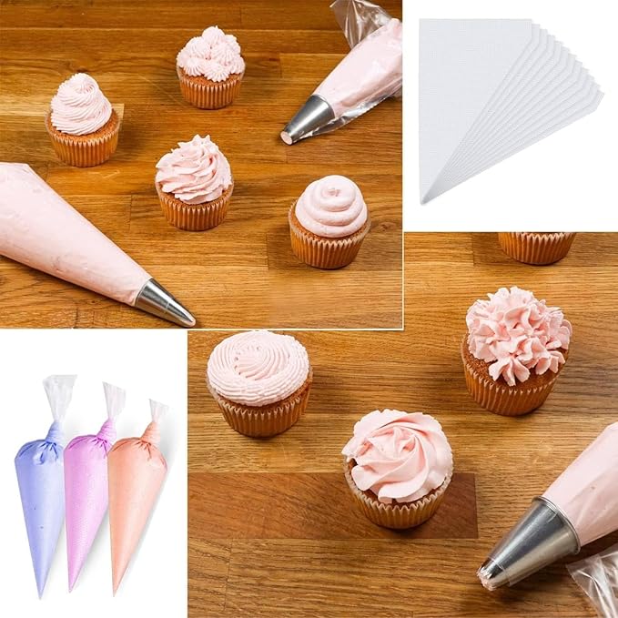 Mini Piping Bags, Disposable 7.6in Small Piping Bags 200pcs, Pastry Piping Bags for Cream Frosting, Icing Bags for Cake and Dessert Decorations Cake Decoration and Desserts