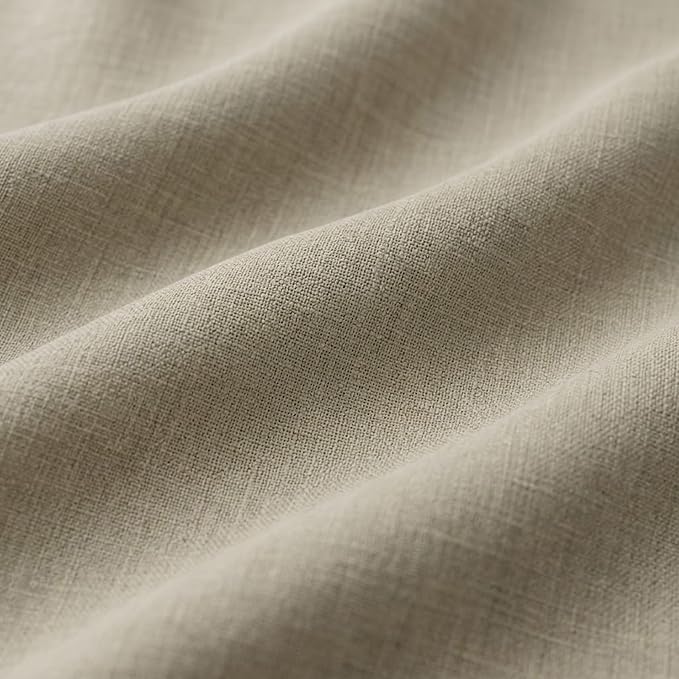 Solino Home Linen Table Runner 36 Inches - 100% Pure Linen Vintage Khaki Table Runner 14 x 36 Inch Ideal for Dresser and Coffee Tables, Spring, Summer - Fete