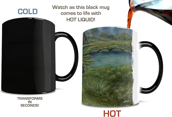 Morphing Mugs Star Wars – The Mandalorian – Child’s Play - Thomas Kinkade – One 11 oz Color Changing Ceramic Mug – Image Revealed When HOT Liquid Is Added! MMUG1224