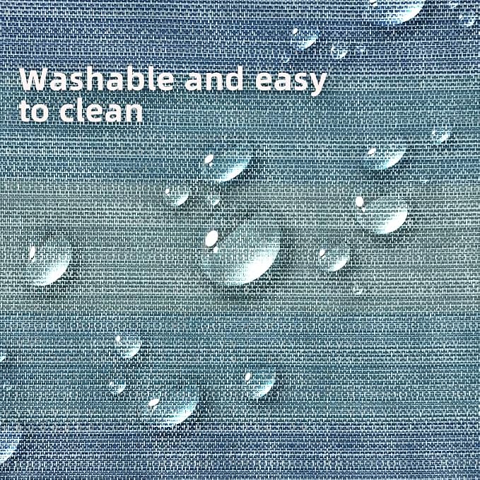 Placemats Set of 6, Vinyl Woven Placemats, Washable Heat-Resistant Durable Non-Slip PVC for Kitchen Dining Tables, Indoor/Outdoor Table Mats (Blue, 6)