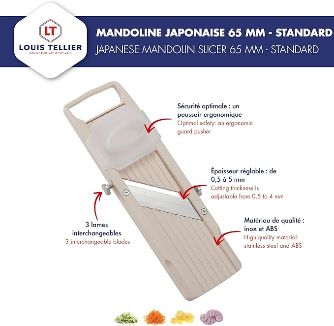 Benriner Japanese Mandoline – Ivory 31.5 x 11 x 3 cm