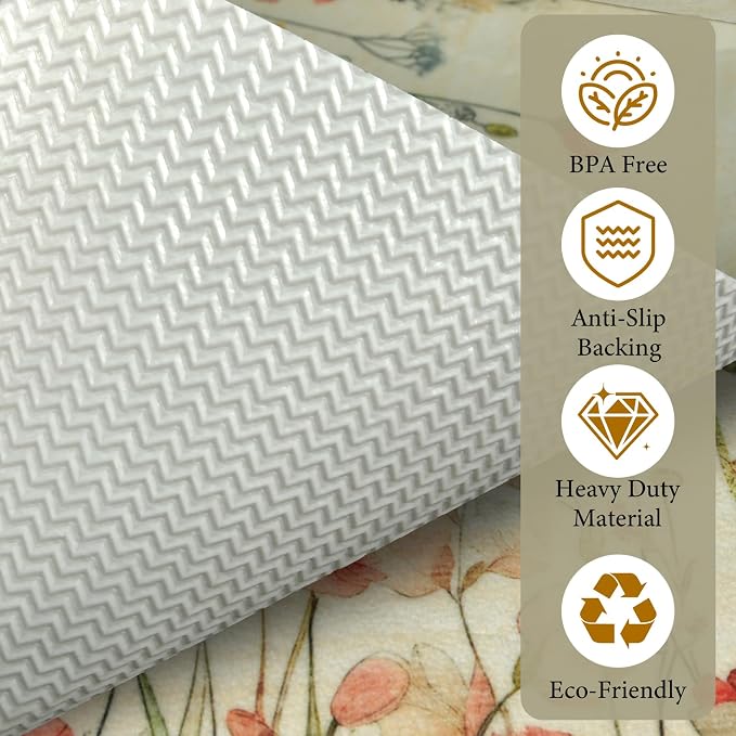 Vinyl Placemats Set of 8-12x17 Inch - Heat Resistant Washable Place Mats Waterproof Non-Slip Wipeable Table Mats for Dining Table Decor, Indoor/Outdoor Plastic Mat