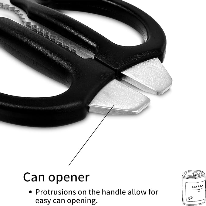 Seki Japan Left Handed Kitchen Scissors, Stainless Steel Blade Soft Grip Kitchen Shears