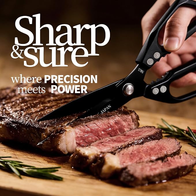 Kitchen Scissors for Food, Heavy Duty Kitchen Shears All Purpose, Japanese Poultry Shears, Meat Cutting Scissors, Chicken Scissor, Cooking Gifts for Men Women