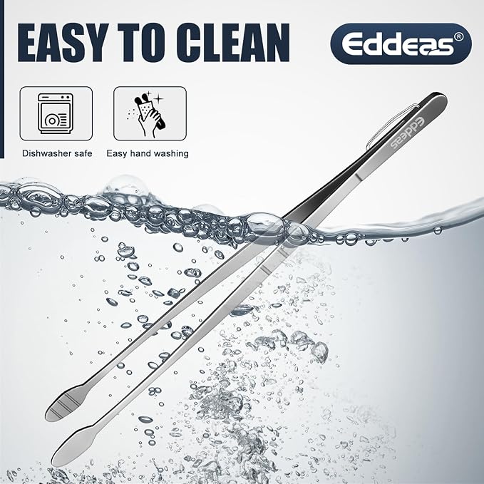 Eddeas Kitchen Tweezers Tongs, Cooking Tweezers Stainless Steel - 3 Size 12'' 10'' & 8 inch Ideal for Meat, pasta, plating and pinching delicate small pieces of food, Set of 3 (Pack of 2)
