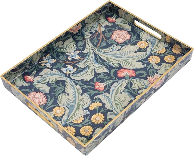 AGIOTA Coffee Table Trays for Living Room Serving Tray with Handles, Modern Large Tray for Ottoman Coffee Table