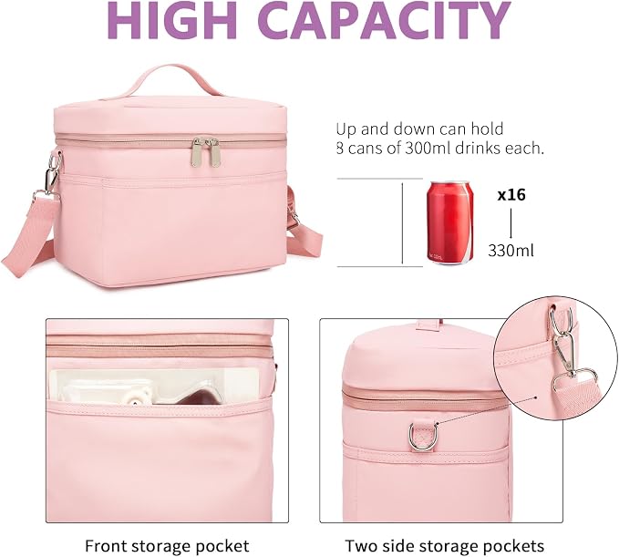 Insulated Lunch Bag for Women Adult Lunch Box Lightweight Waterproof Lunchbox Soft Cooler Reusable Lunch Bags for Work