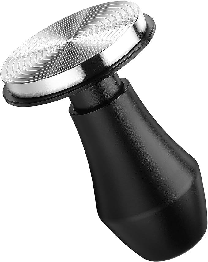 Normcore 58mm Espresso Coffee Tamper V4, Spring Loaded Tamper With Stainless Steel Ripple Base with 15lb 25lb 30lbs Replacement Springs, Anodized Aluminum Handle and Stand
