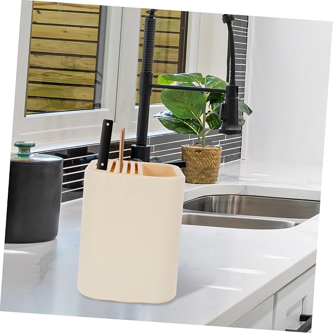 SHOWERORO Rotatable Kitchen Utensil Holder with Capacity Multi-purpose Storage for Cutlery Chopsticks and Spoons Easy to Clean and Organize Your Kitchen Essentials