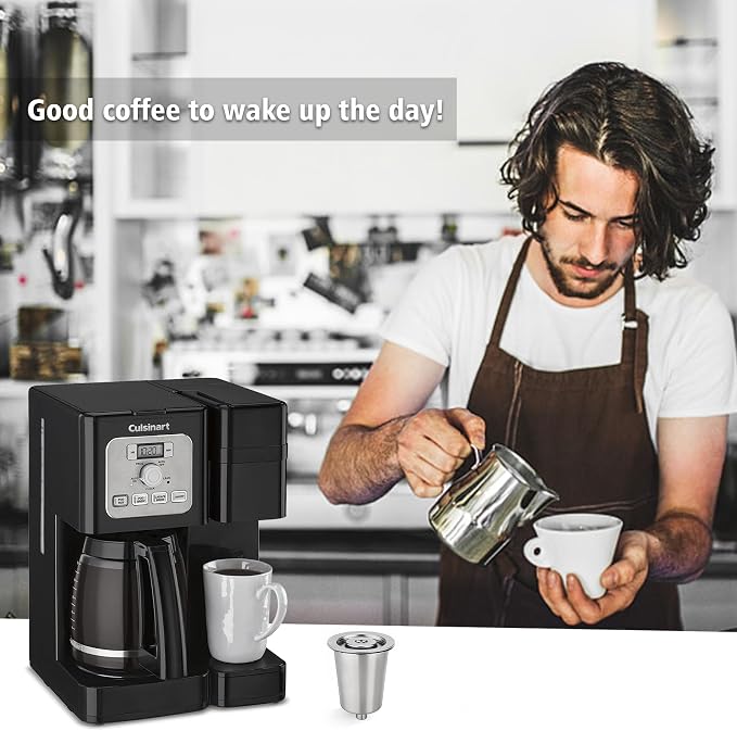 Reusable Stainless Steel Filter Cup for Cuisinart, Compatible with Cuisinart #SS-RFC HomeBarista Reusable Filter Cup, Upgraded Version (1 Pack)