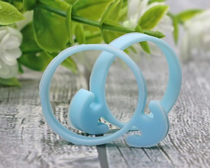 Mini Skater 20Pcs Pastry Bag Ties Reusable Silicone Cake Decoration Bag Piping Bag Ties Icing Bag Clips (Blue)