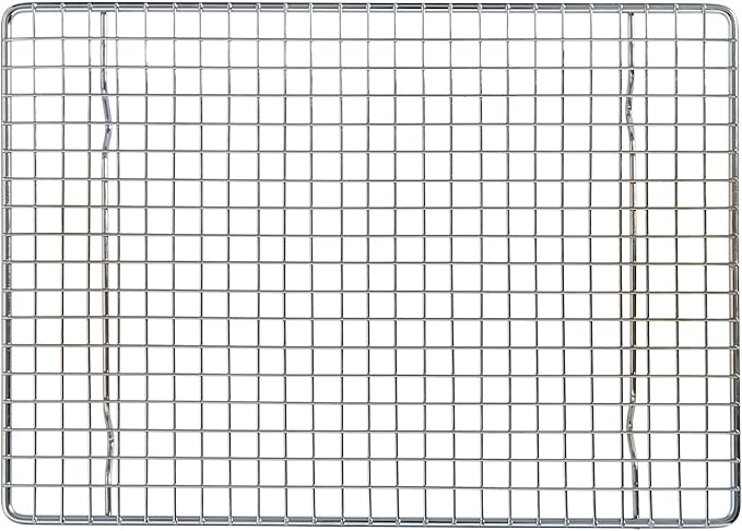 Mrs. Anderson's Baking Professional Cooling Rack, Heavy Duty Steel, Fits Quarter-Size Sheet Pans, 12 x 8.5 x 0.5-Inches
