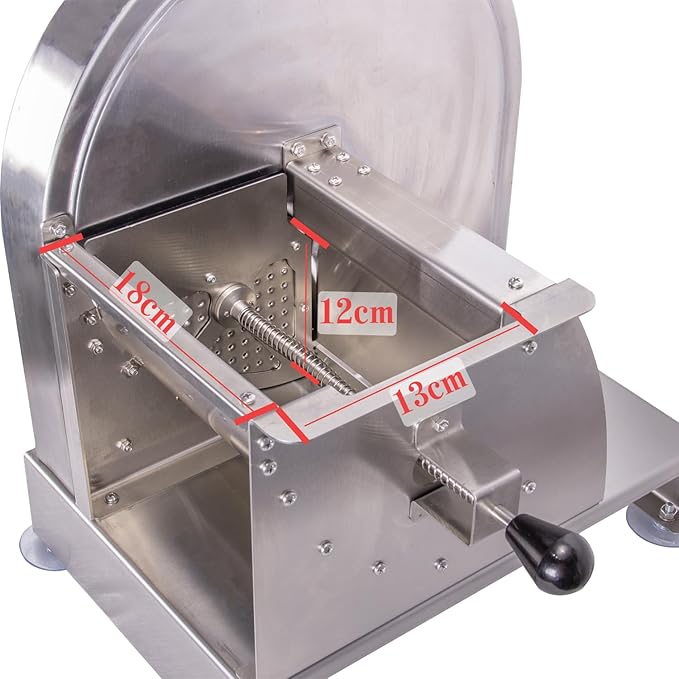 Commercial Manual Fruit Vegetable Slicer 0.2-12mm Adjustable Thickness Stainless Steel Multifunctional Commercial Manual Slicer for Slicing Fruit Lemon Onion Cabbage