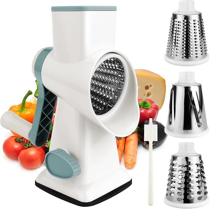 Cheese Grater Box Grater (Rotary hand safeguard White)