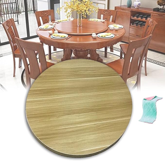 Rotating Serving Tray Round - Wooden Lazy Susan Turntable For Kitchen Dining Table Tabletop Turntable - Rotating By Hand, 360° Swivel Plate, Convenient Sharing Of All Dishes (Color : Walnut, Size :