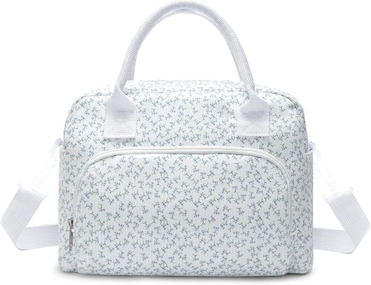 MEXS Insulated Lunch Bag for Women Men Large Reusable Lunch Box Adult Leakproof Portable Cooler Tote Bags for Work Picnic (lavender)