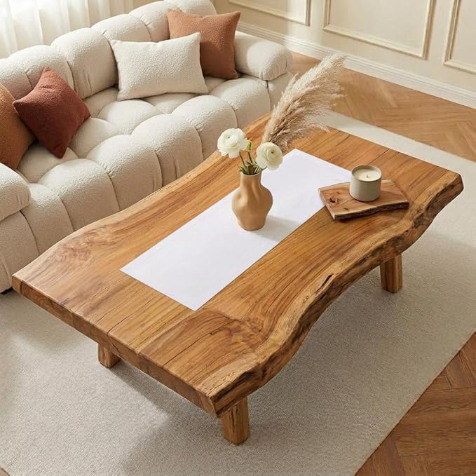 Classic Linen™ by D'Moksha White Table Runner 48 Inches, 100% Pure Linen, Coffee Table Runner, 14 x 48 Inch for Dresser Tables- Summer, Father's & Independence Day