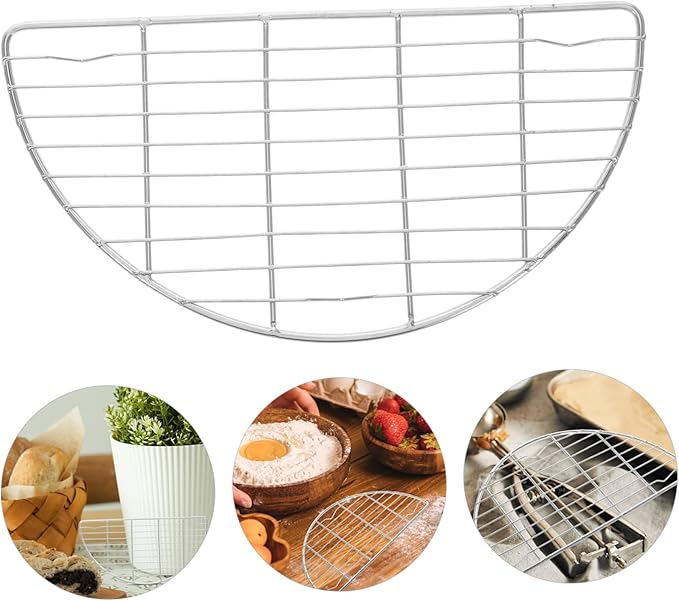 2pcs Stainless Steel Wire Rack Baking Round Cooling Rack for Oven and Bbq