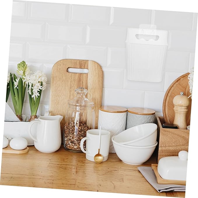 LABRIMP Ginger Garlic Wall Mounted Storage Basket Clear Plastic Organizer for Kitchen Versatile Floating Shelf for Efficient Clutter Storage Keep Ginger Garlic Fresh