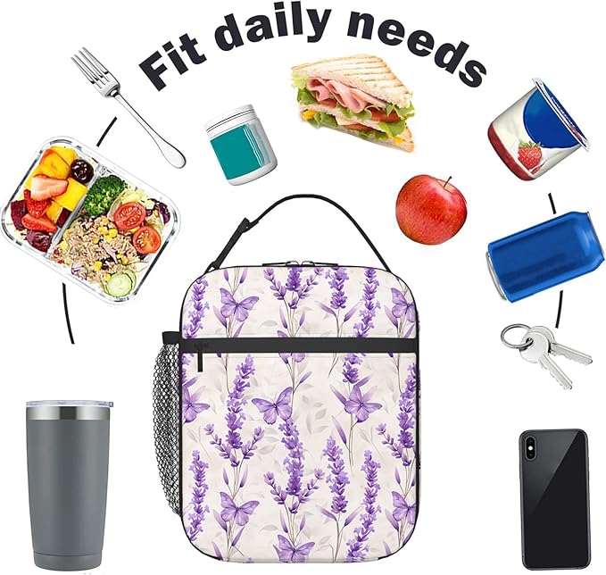 Reusable Campfire Lunch Box for Kids Girls Boys Women Adult, Insulated Fun Camping Lunch Bag,Polyester Cooler Handbags Case for School Picnic Work Travel Beach or Hiking