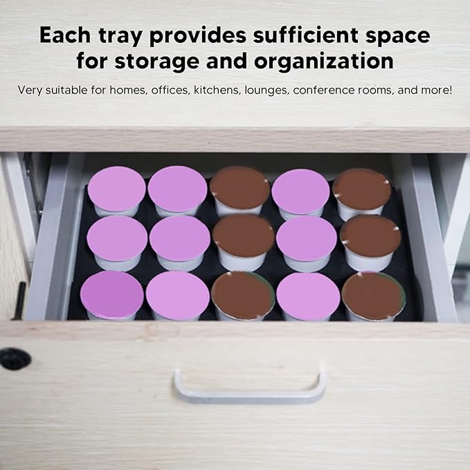 Topyond k cup drawer organizer,K Pod Storage,EVA Coffee Capsule Storage Container - Black Coffee Pod Holder for Organized and Convenient Coffee Storage in Home, Kitchen, or Office