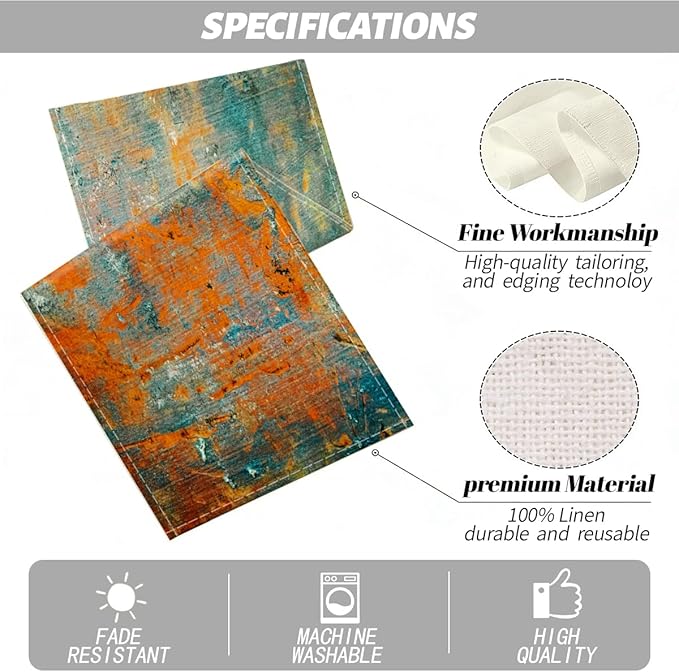 Modern Abstract Teal Yellow Colorful Table Runner Summer Runners for Tables Rustic Spring Fall Decorations for Living Room Kitchen Home Party Indoor Outdoor Table Decor 13 x 72 Inches