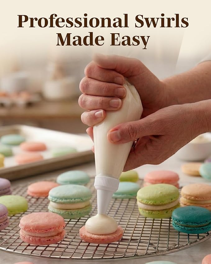 Reusable Plastic Piping Tips - Standard Size Round Tip #10 100 Pack Icing Nozzles Plastic Cake Decorating Tool Kit, Baking Supplies and Piping Bags, Base Ø 0.75",Height 1.25"