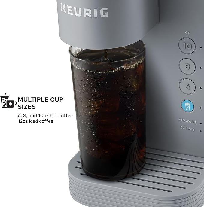 Keurig Iced Essentials Single Serve Coffee Maker, 3 Cup Sizes: 177, 237, and 296 ml