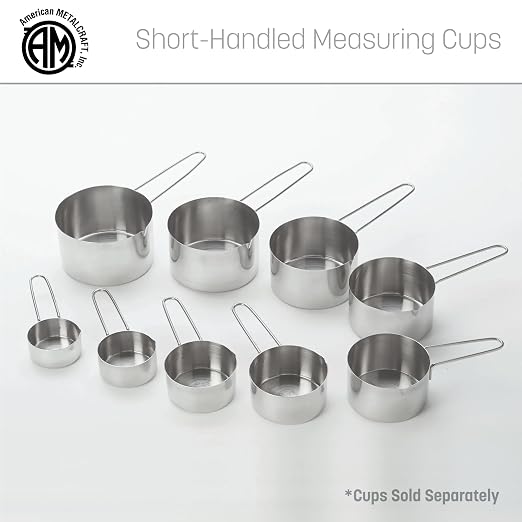 American METALCRAFT, Inc. 1/4 Stainless Steel Measuring Cup, 1/4-Cup, Silver,MCW14