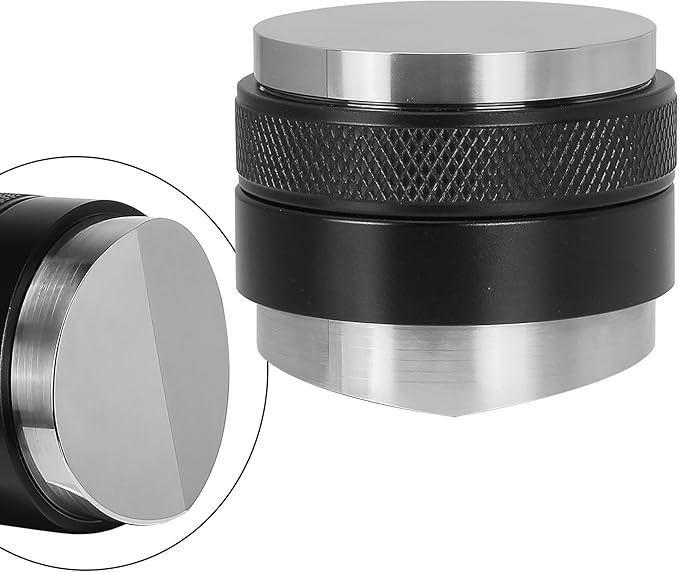 DIBTSA 58mm Espresso Distributor and Tamper, Dual Head Coffee Leveler, Adjustable Depth, Stainless Steel Espresso Distribution Tool for 58mm Portafilter (Black)