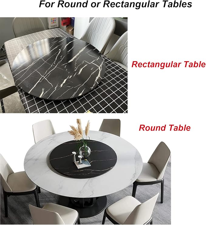 Lazy Susan Turntable 50cm~100cm Round Wooden Rotating Serving Plate For Dining Table, Large Rotating Tray For Serving Dishes, Easy Share All Food, Table Top Service Tray (Color : B, Size : Ø70cm(28i